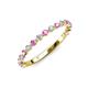 3 - Valerie 2.00 mm Pink Sapphire and Diamond 3/4 Eternity Band 