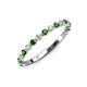 3 - Valerie 2.00 mm Green Garnet and Diamond 3/4 Eternity Band 