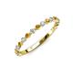 3 - Valerie 2.00 mm Citrine and Diamond 3/4 Eternity Band 