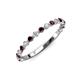 3 - Valerie 2.00 mm Red Garnet and Diamond 3/4 Eternity Band 