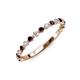 3 - Valerie 2.00 mm Red Garnet and Diamond 3/4 Eternity Band 