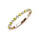 3 - Valerie 2.00 mm Yellow and White Diamond 3/4 Eternity Band 