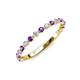 3 - Valerie 2.00 mm Amethyst and Diamond 3/4 Eternity Band 