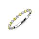 3 - Valerie 2.00 mm Yellow Sapphire and Diamond 3/4 Eternity Band 