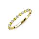 3 - Valerie 2.00 mm Yellow and White Diamond 3/4 Eternity Band 