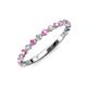 3 - Valerie 2.00 mm Pink Sapphire and Lab Grown Diamond 3/4 Eternity Band 