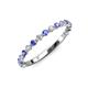 3 - Valerie 2.00 mm Tanzanite and Lab Grown Diamond 3/4 Eternity Band 