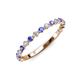 3 - Valerie 2.00 mm Tanzanite and Lab Grown Diamond 3/4 Eternity Band 