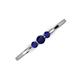 3 - Shirley 3.50 mm Round Blue Sapphire Three Stone Engagement Ring 