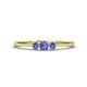 1 - Shirley 3.50 mm Round Tanzanite Three Stone Engagement Ring 