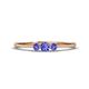 1 - Shirley 3.50 mm Round Tanzanite Three Stone Engagement Ring 