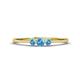 1 - Shirley 3.50 mm Round Blue Topaz Three Stone Engagement Ring 