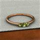 2 - Shirley 3.50 mm Round Peridot Three Stone Engagement Ring 
