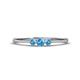 1 - Shirley 3.50 mm Round Blue Topaz Three Stone Engagement Ring 