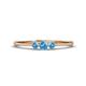 1 - Shirley 3.50 mm Round Blue Topaz Three Stone Engagement Ring 