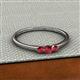 2 - Shirley 3.50 mm Round Ruby Three Stone Engagement Ring 