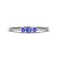 1 - Shirley 3.50 mm Round Tanzanite Three Stone Engagement Ring 