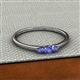 2 - Shirley 3.50 mm Round Tanzanite Three Stone Engagement Ring 