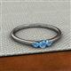 2 - Shirley 3.50 mm Round Blue Topaz Three Stone Engagement Ring 