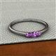 2 - Shirley 3.50 mm Round Amethyst Three Stone Engagement Ring 