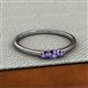 2 - Shirley 3.50 mm Round Iolite Three Stone Engagement Ring 