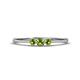 1 - Shirley 3.50 mm Round Peridot Three Stone Engagement Ring 