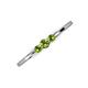 3 - Shirley 3.50 mm Round Peridot Three Stone Engagement Ring 