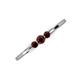 3 - Shirley 3.50 mm Round Red Garnet Three Stone Engagement Ring 