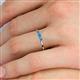 5 - Shirley 3.50 mm Round Blue Topaz Three Stone Engagement Ring 
