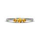 1 - Shirley 4.00 mm Round Citrine Three Stone Engagement Ring 