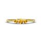 1 - Shirley 4.00 mm Round Citrine Three Stone Engagement Ring 
