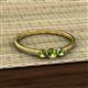 2 - Shirley 4.00 mm Round Peridot Three Stone Engagement Ring 