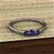 2 - Shirley 4.00 mm Round Blue Sapphire Three Stone Engagement Ring 