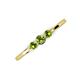 3 - Shirley 4.00 mm Round Peridot Three Stone Engagement Ring 