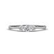 1 - Shirley 0.49 ctw Lab Grown Diamond Round (4.00 mm) Three Stone Engagement Ring 
