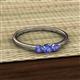 2 - Shirley 4.00 mm Round Tanzanite Three Stone Engagement Ring 