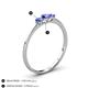 4 - Shirley 4.00 mm Round Tanzanite Three Stone Engagement Ring 