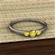 2 - Shirley 4.00 mm Round Yellow Sapphire Three Stone Engagement Ring 