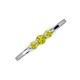 3 - Shirley 4.00 mm Round Yellow Diamond Three Stone Engagement Ring 