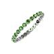4 - Valerie 2.40 mm Green Garnet Eternity Band 