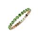4 - Valerie 2.40 mm Green Garnet Eternity Band 