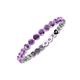 4 - Valerie 2.40 mm Amethyst Eternity Band 