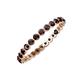 4 - Valerie 2.40 mm Red Garnet Eternity Band 