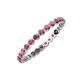 4 - Valerie 2.40 mm Rhodolite Garnet Eternity Band 