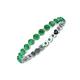 4 - Valerie 2.40 mm Emerald Eternity Band 
