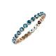 4 - Valerie 2.40 mm London Blue Topaz Eternity Band 