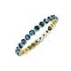 4 - Valerie 2.40 mm Blue Diamond Eternity Band 