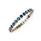 4 - Valerie 2.40 mm Blue Diamond Eternity Band 