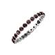 4 - Valerie 2.40 mm Red Garnet Eternity Band 