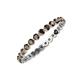 4 - Valerie 2.40 mm Smoky Quartz Eternity Band 